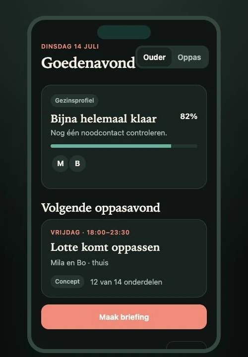 Parent dashboard in Oppaspas